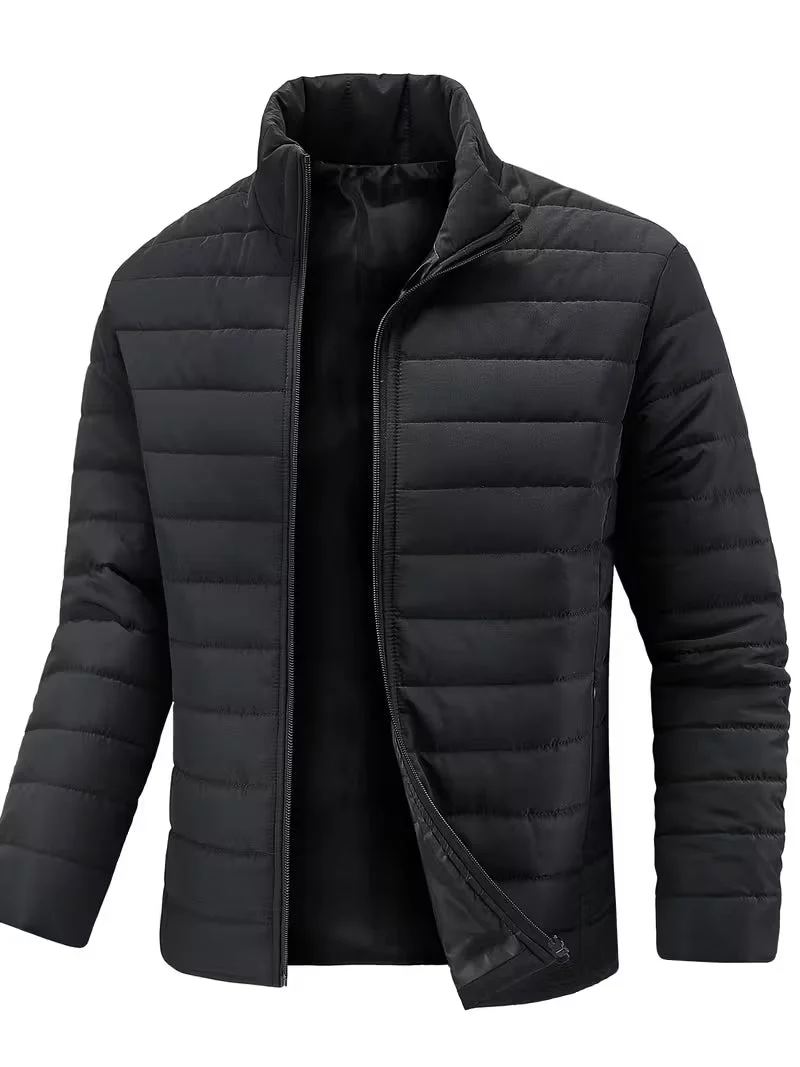 Übergangsjacke Herren | Steppjacke Herren| Stehkragen-Windschutz & Leichtwärme