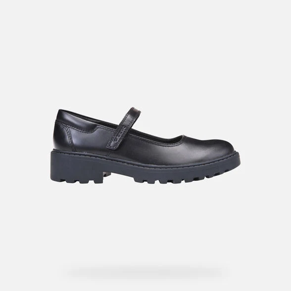 Geox Schulschuhe Casey aus Nappaleder für Kinder – Schwarz