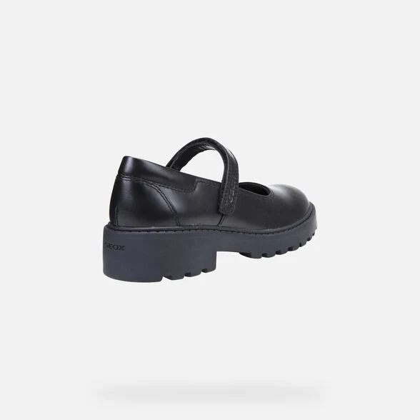 Geox Schulschuhe Casey aus Nappaleder für Kinder – Schwarz