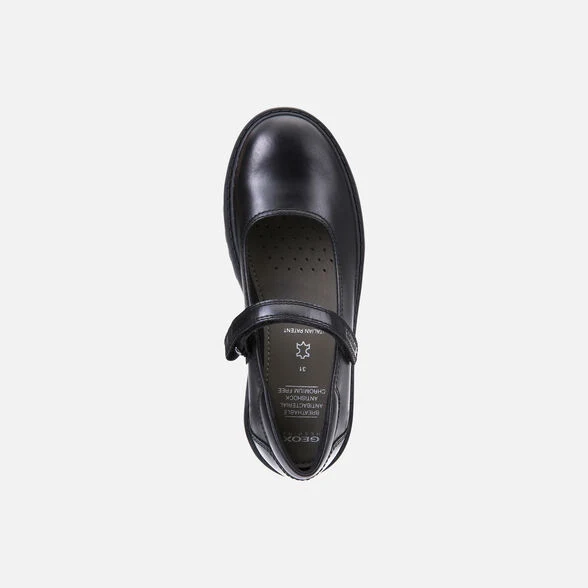 Geox Schulschuhe Casey aus Nappaleder für Kinder – Schwarz
