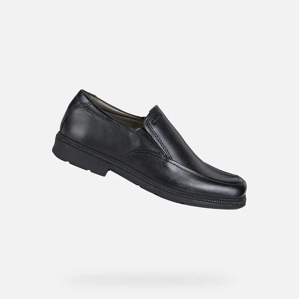 Geox Federico Schulschuhe aus Glattleder für Kinder – Schwarz