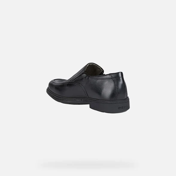 Geox Federico Schulschuhe aus Glattleder für Kinder – Schwarz