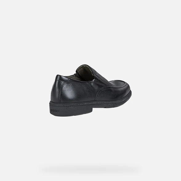 Geox Federico Schulschuhe aus Glattleder für Kinder – Schwarz