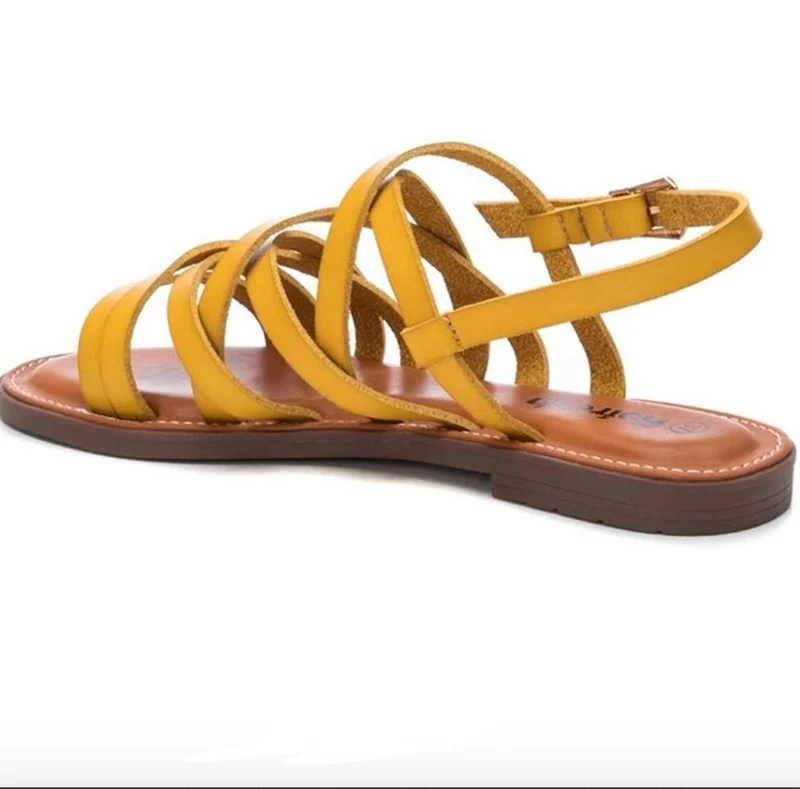 Refresh Riemchen-Gladiator-Sandalen für Damen – Gelb