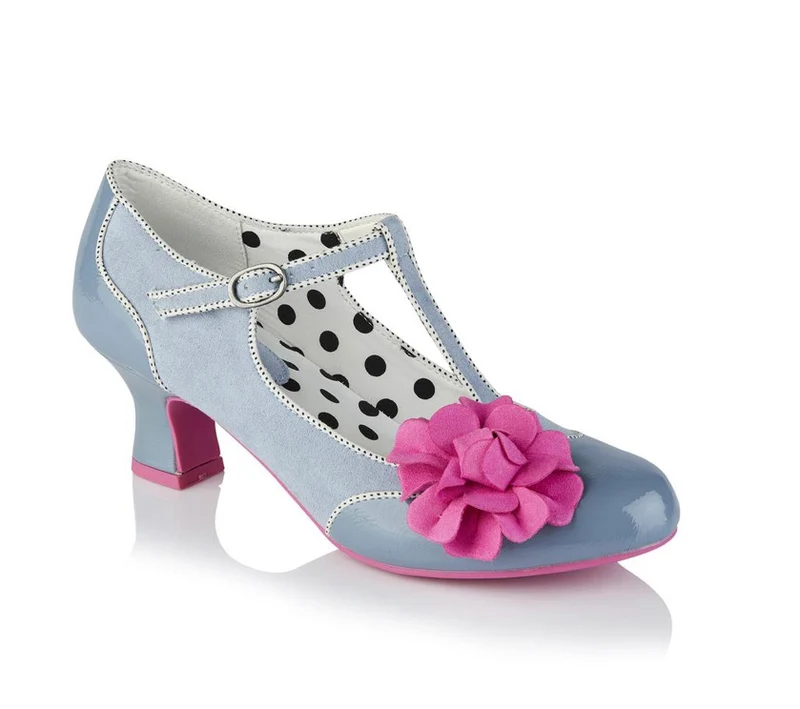 Ruby Shoo – Marcie Sky Blue – T-Steg-Schuh mit mittlerem Absatz