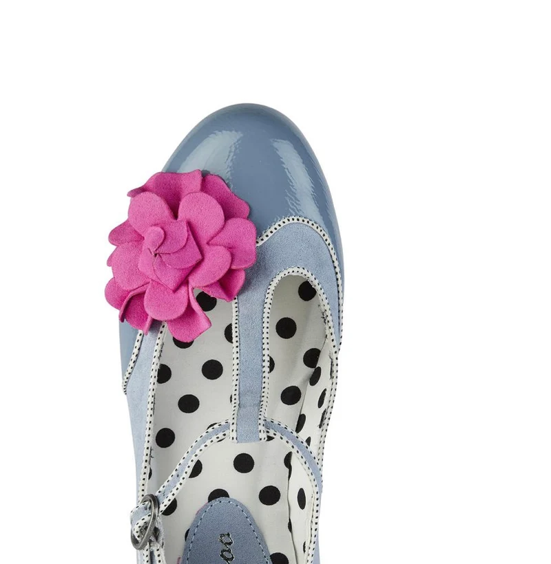 Ruby Shoo – Marcie Sky Blue – T-Steg-Schuh mit mittlerem Absatz