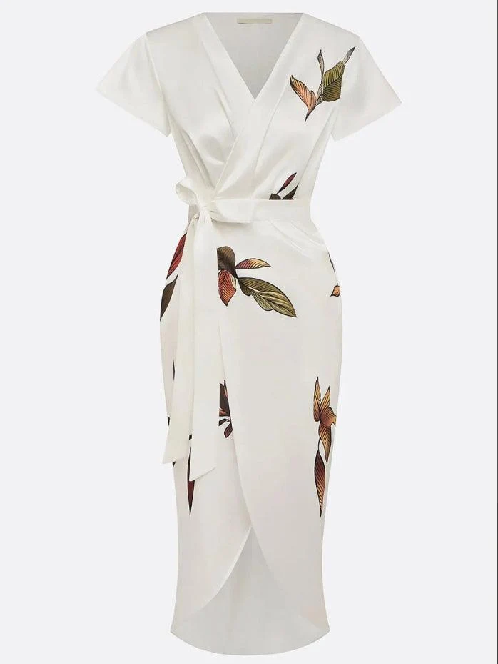 Hanna | Zeitloses Wickelkleid mit Blumenmuster