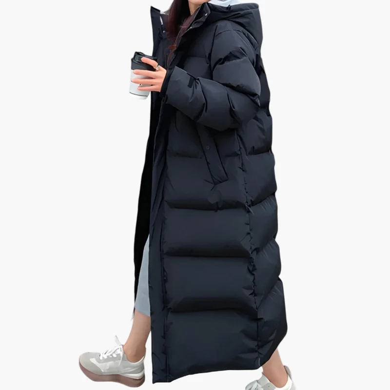 Doris | Damen Langer Kapuzen Puffer Winter Warm Mantel