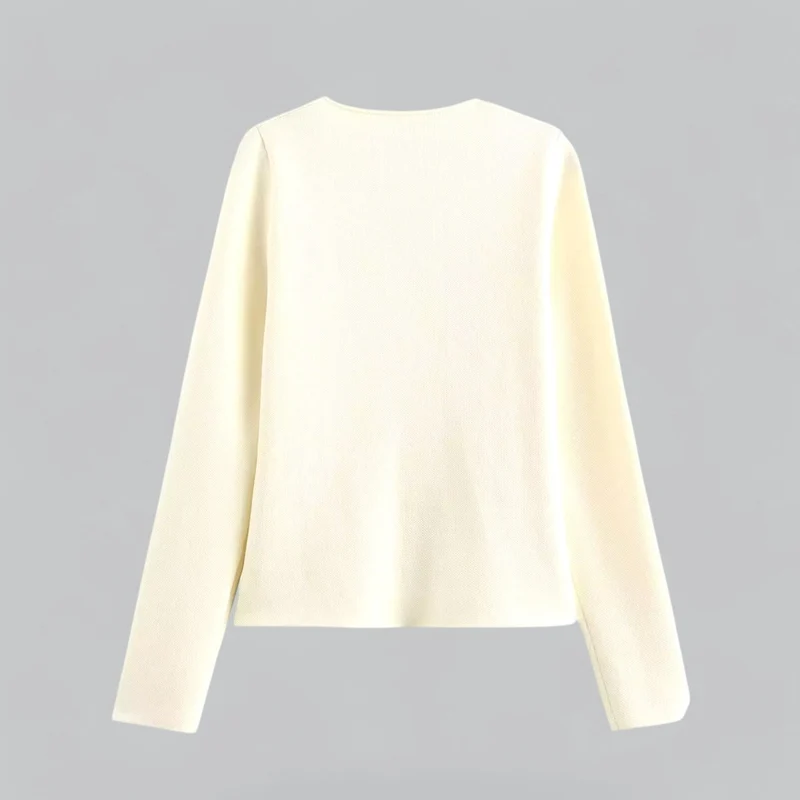 Annika | Damen Frühlings Minimalistischer Cardigan Mit Knöpfen
