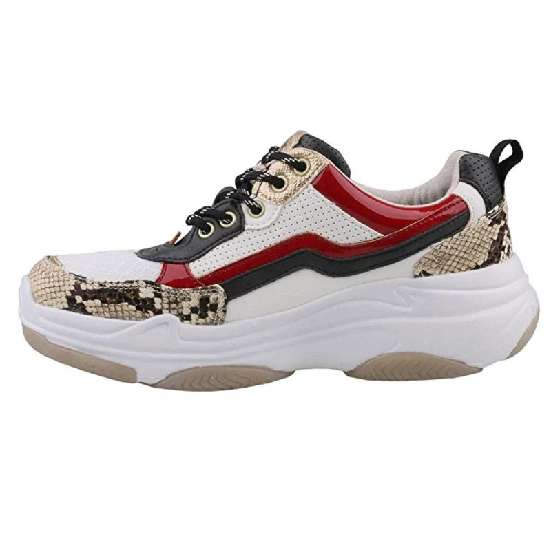 MUSTANG - WEISS/MULTI - CHUNKY TRAINER