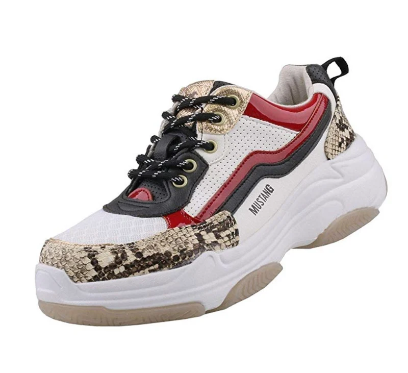MUSTANG - WEISS/MULTI - CHUNKY TRAINER
