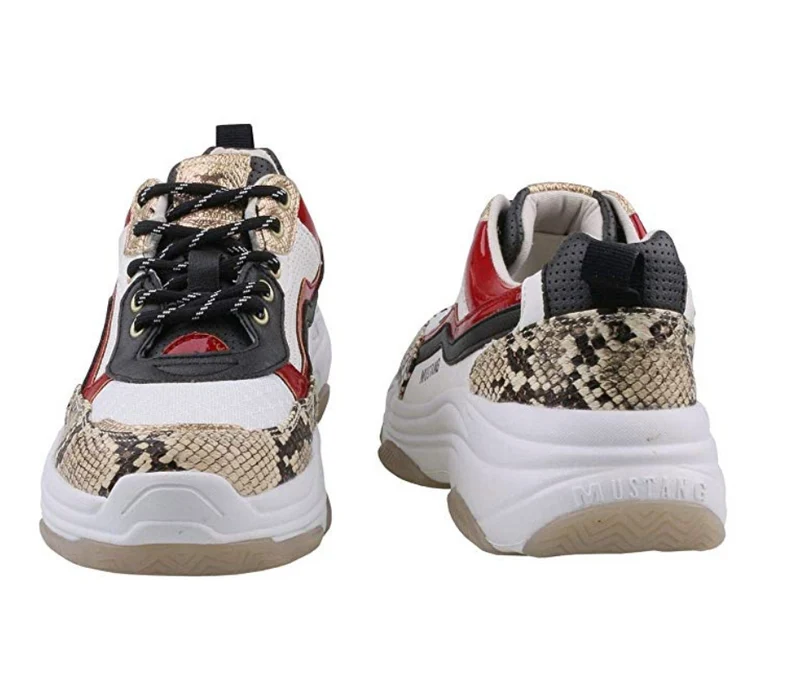 MUSTANG - WEISS/MULTI - CHUNKY TRAINER