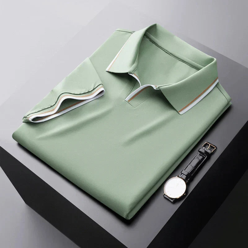 Poloshirt Herren | Classic Fit mit Kontrastkragen & Streifendetails