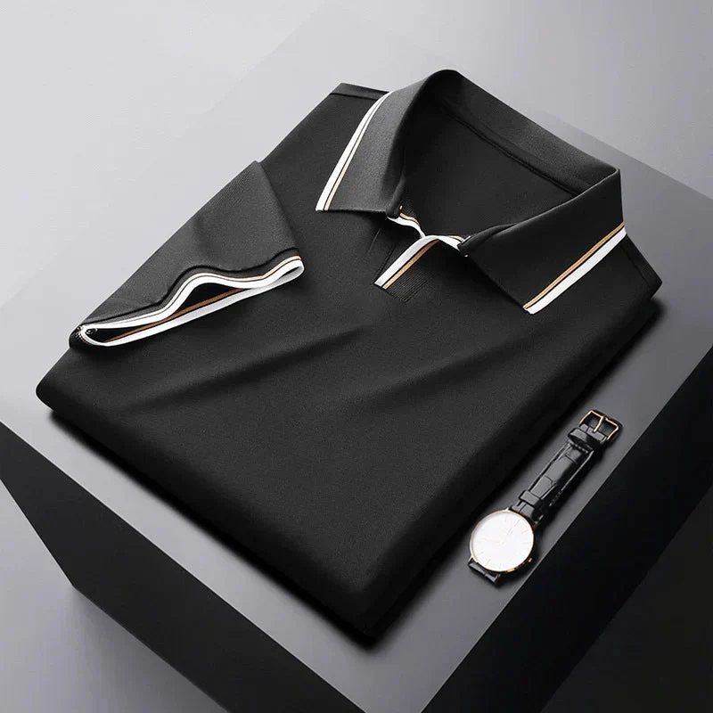Poloshirt Herren | Classic Fit mit Kontrastkragen & Streifendetails