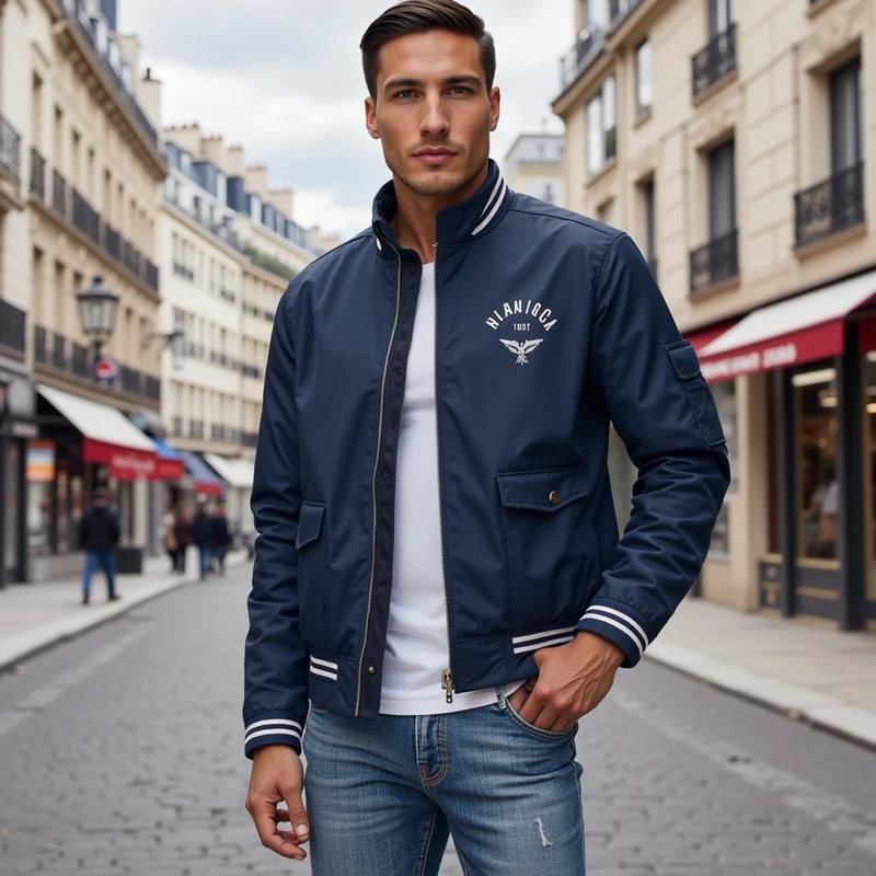 Herrenjacke Herren | Stehkragen & sportlich-eleganter Look