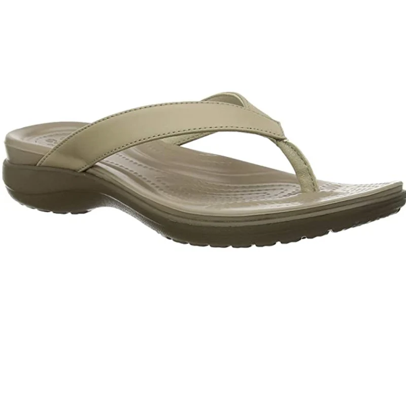 Crocs Damen Capri V Flip Flops - Beige
