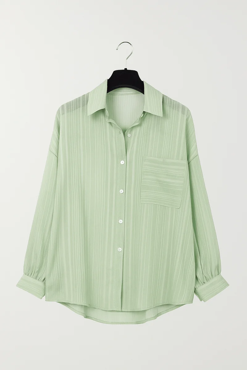 Bluse mit Knopfleiste und Brusttasche Damen | Lockerer Schnitt & Pflegeleichter Look