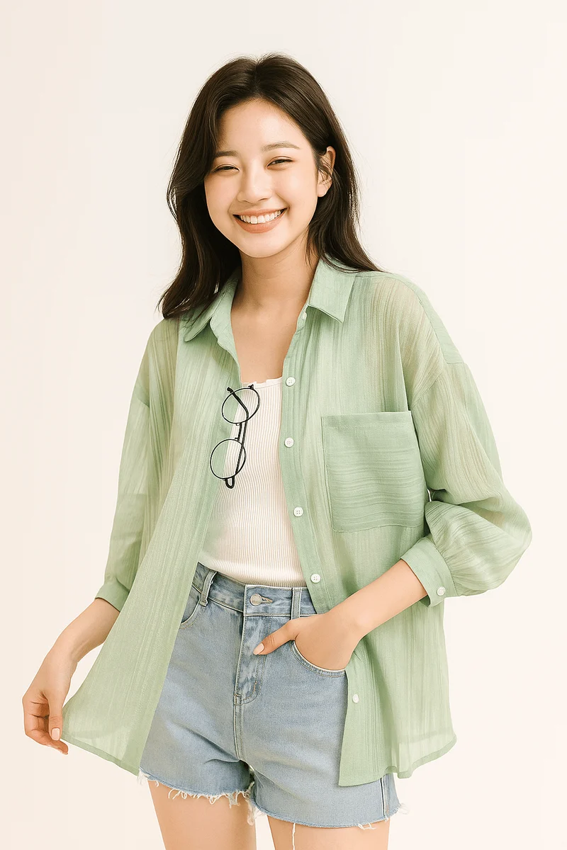 Bluse mit Knopfleiste und Brusttasche Damen | Lockerer Schnitt & Pflegeleichter Look