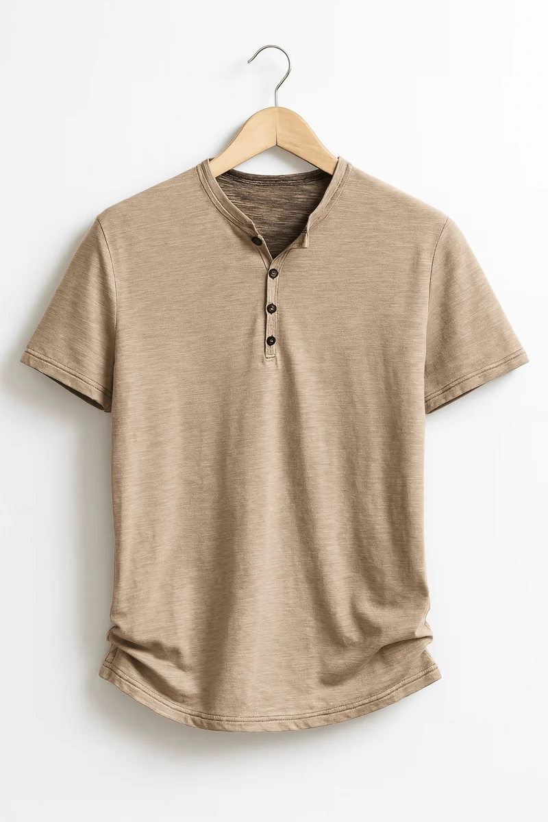Henley Shirt Herren | Knopfleiste & Bequemer Sitz