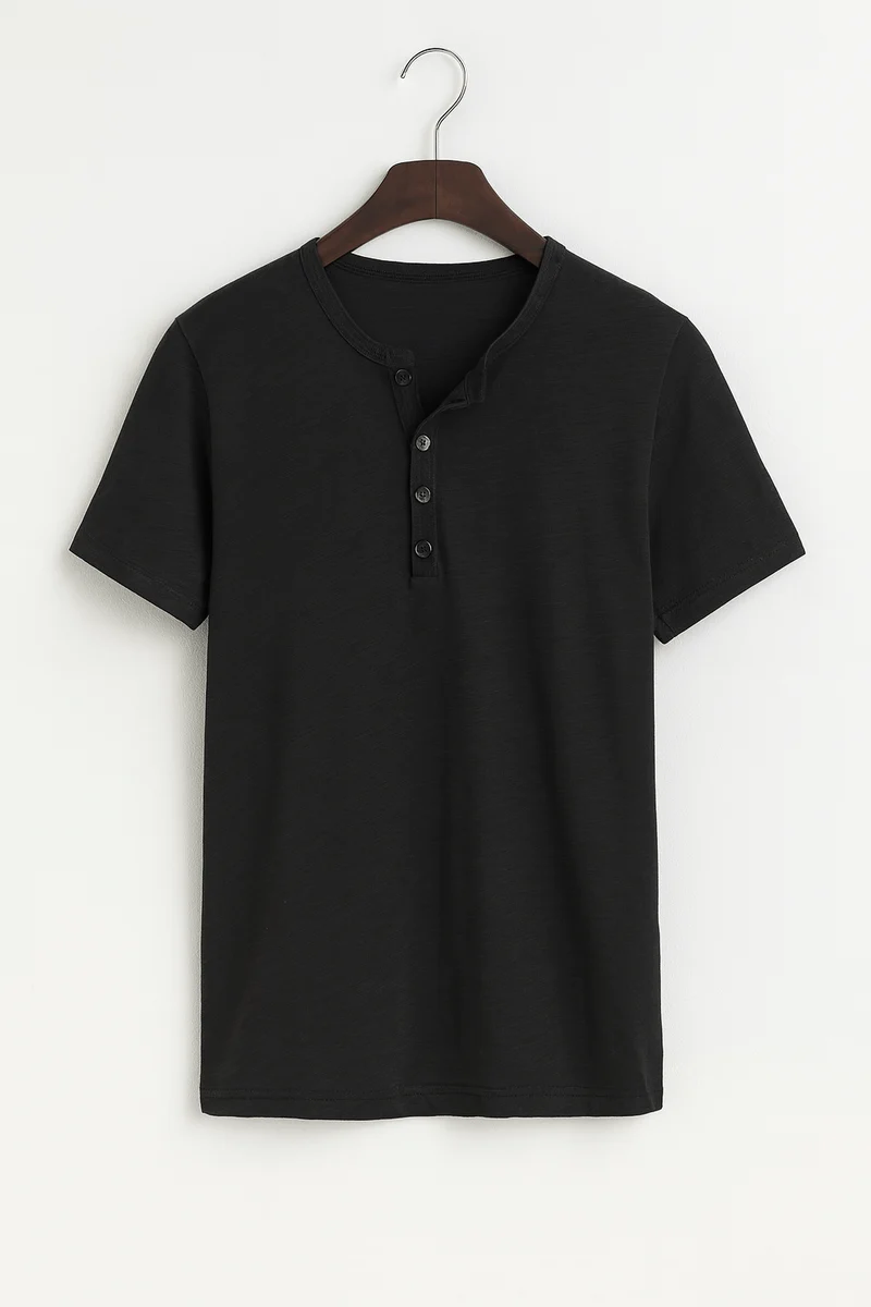 Henley Shirt Herren | Knopfleiste & Bequemer Sitz