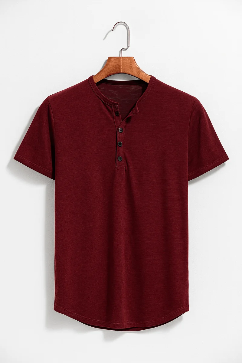 Henley Shirt Herren | Knopfleiste & Bequemer Sitz