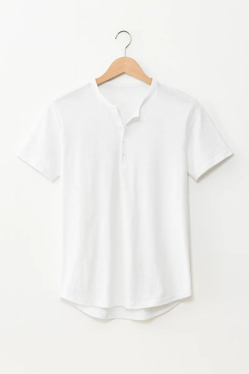 Henley Shirt Herren | Knopfleiste & Bequemer Sitz
