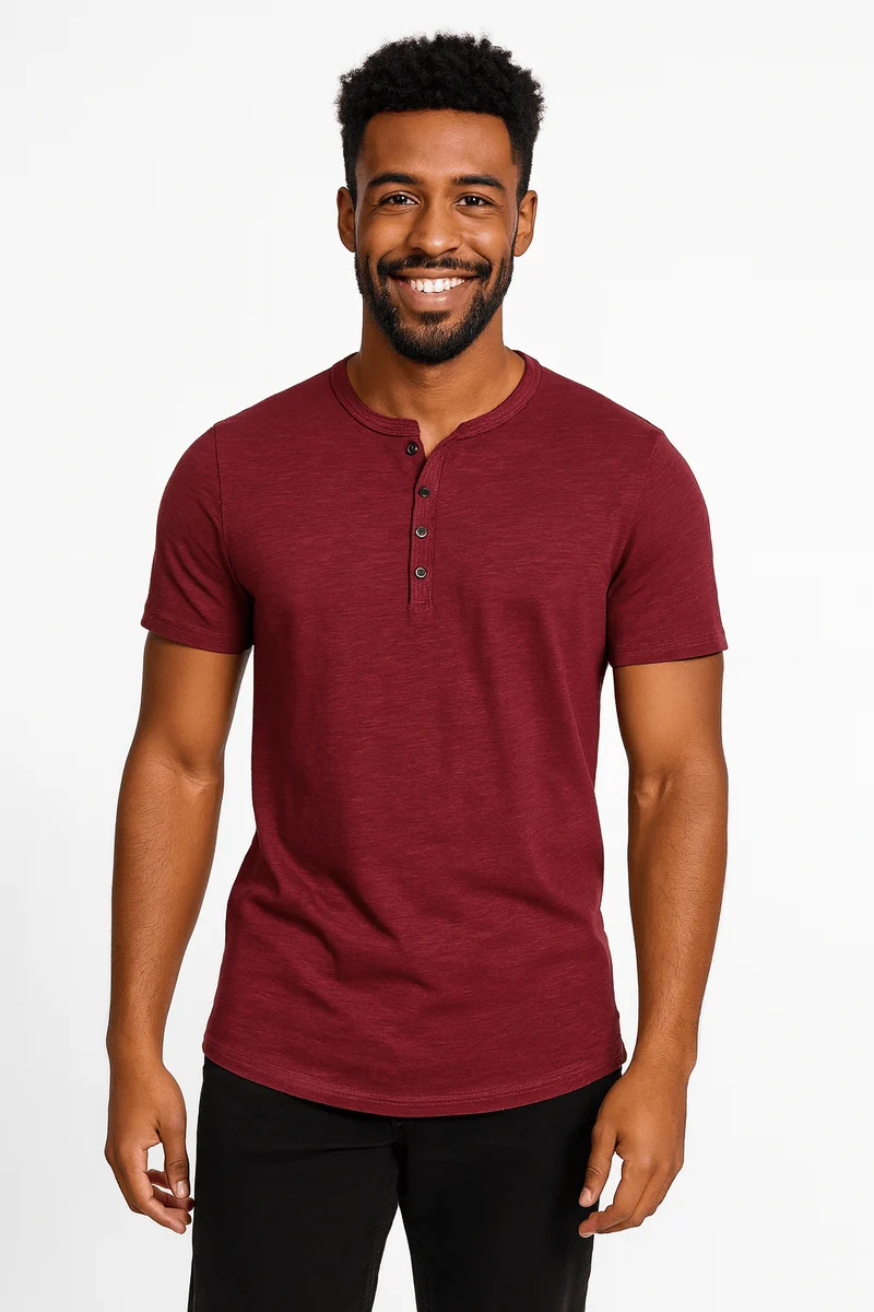 Henley Shirt Herren | Knopfleiste & Bequemer Sitz