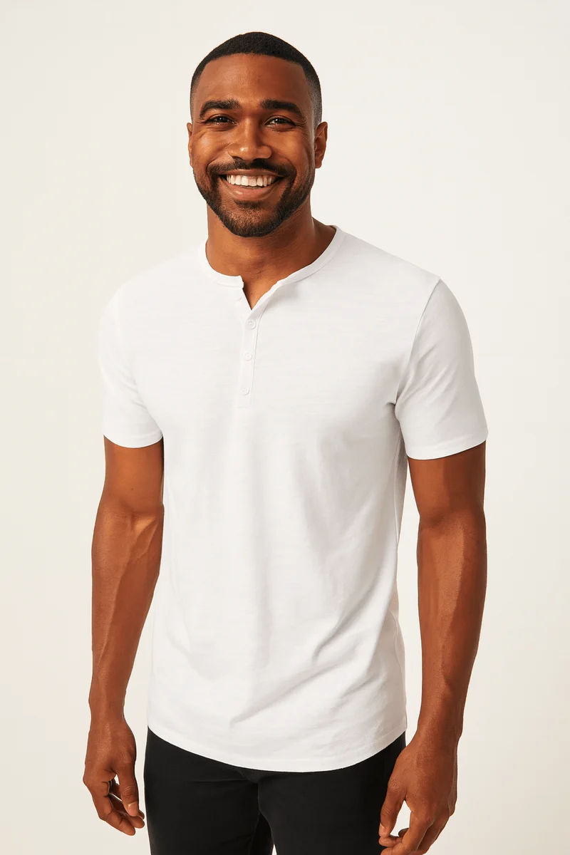 Henley Shirt Herren | Knopfleiste & Bequemer Sitz