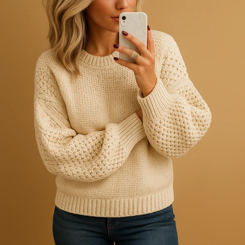 Nicole | Gemütlicher Grobstrickpullover für den Winter