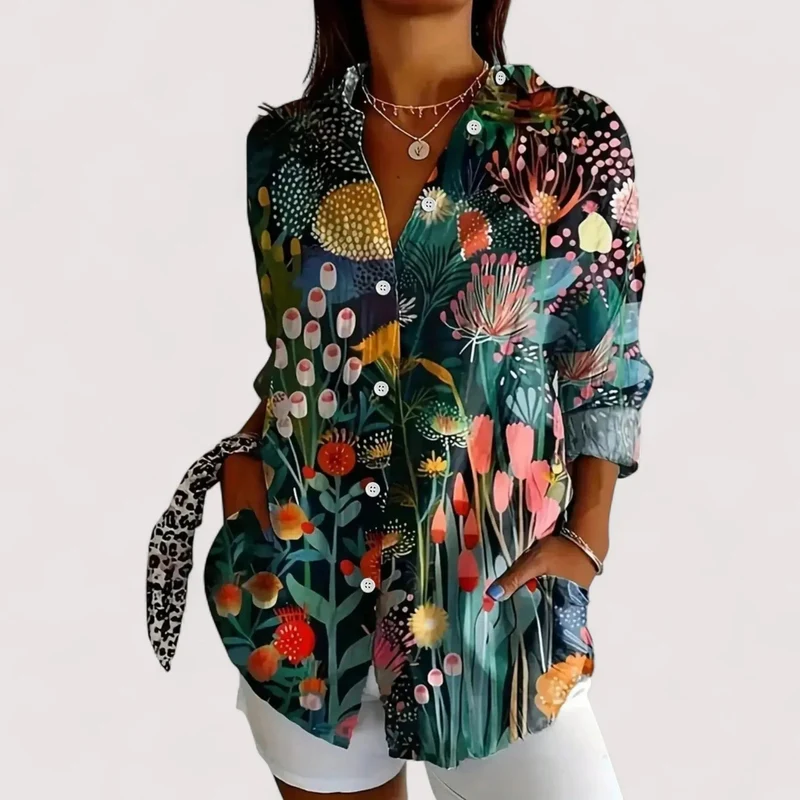 Bunte Bluse Damen | Blumenprint & Lässig Elegant