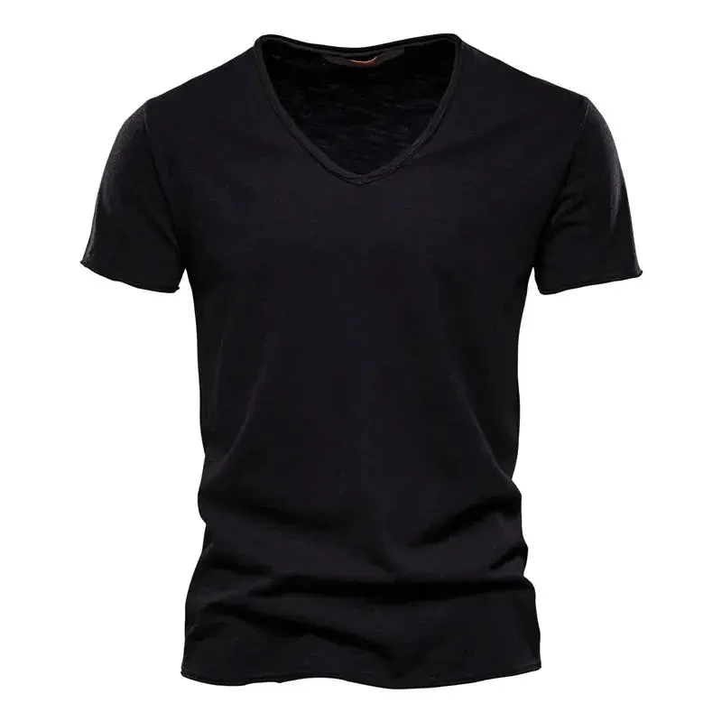 Sommer T-Shirt Herren | V-Ausschnitt & Slim Fit