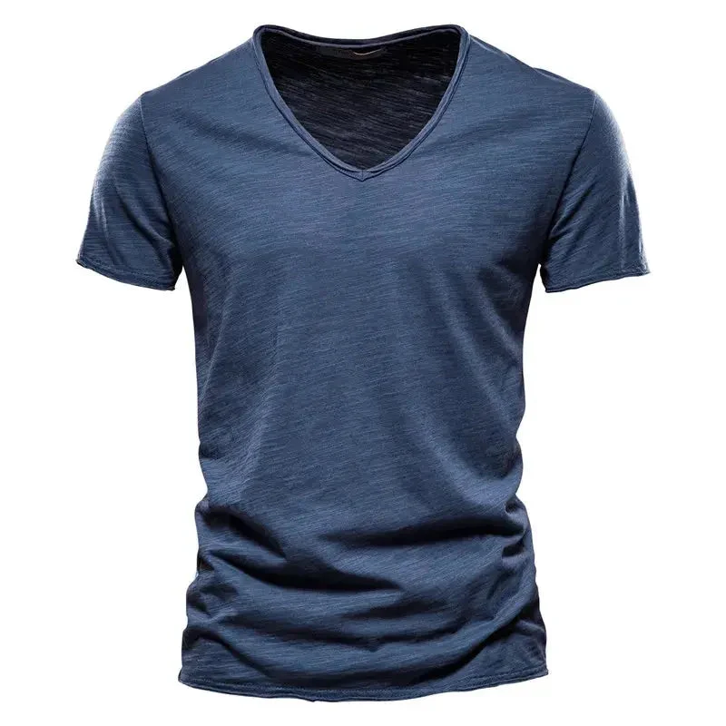 Sommer T-Shirt Herren | V-Ausschnitt & Slim Fit