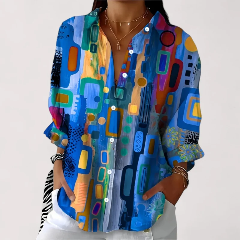 Elegante Bluse Damen | Abstrakt & Farbenfroh