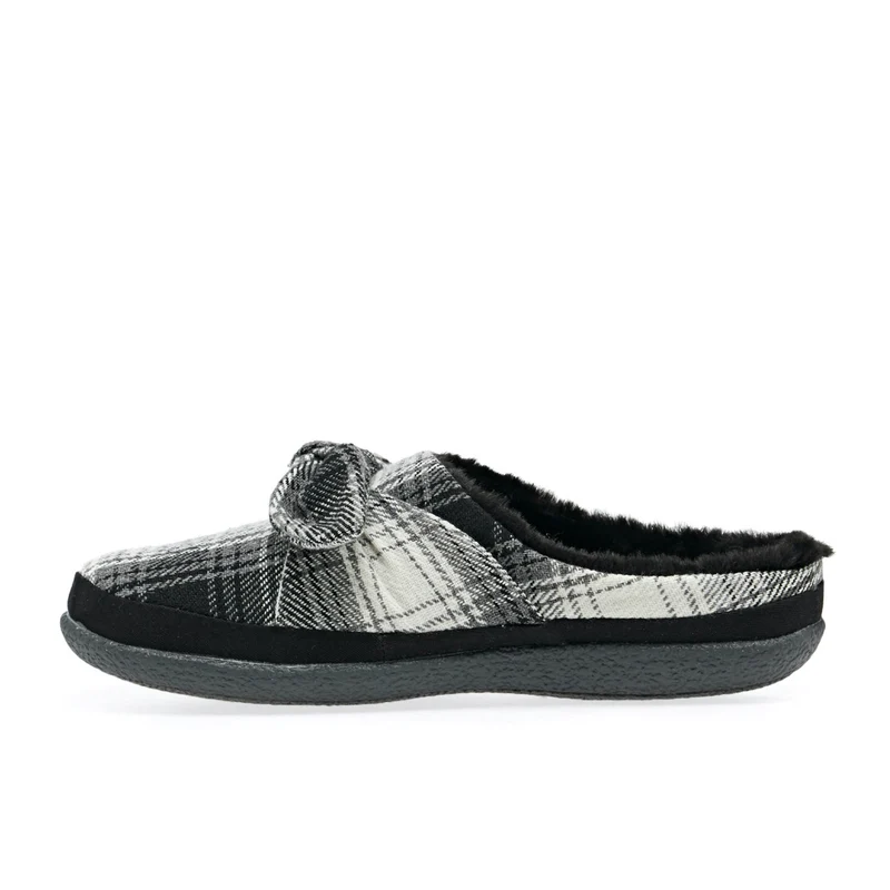 Toms-Ivy-Black-Plaid-bow-Damenpantoffeln