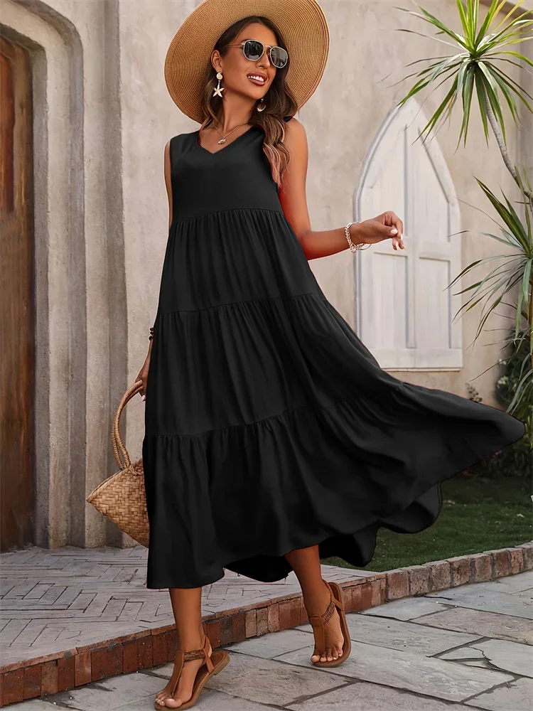 Fiona | Langes Kleid mit fließender Sommerform