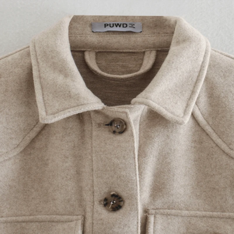 Übergangsjacke Damen | Kurzmantel Damen | Bindegürtel für stilvolle Wärme