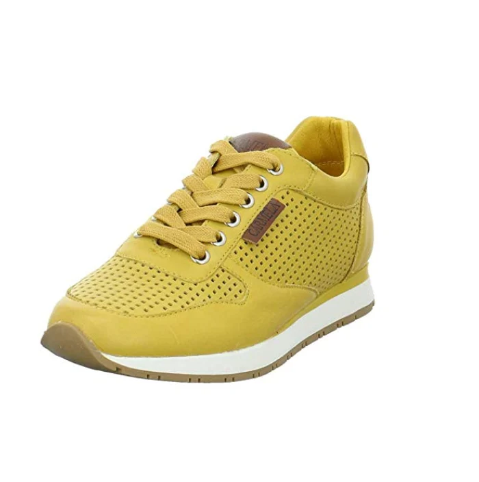 Carmela Ledersneaker für Damen – Senfgelb