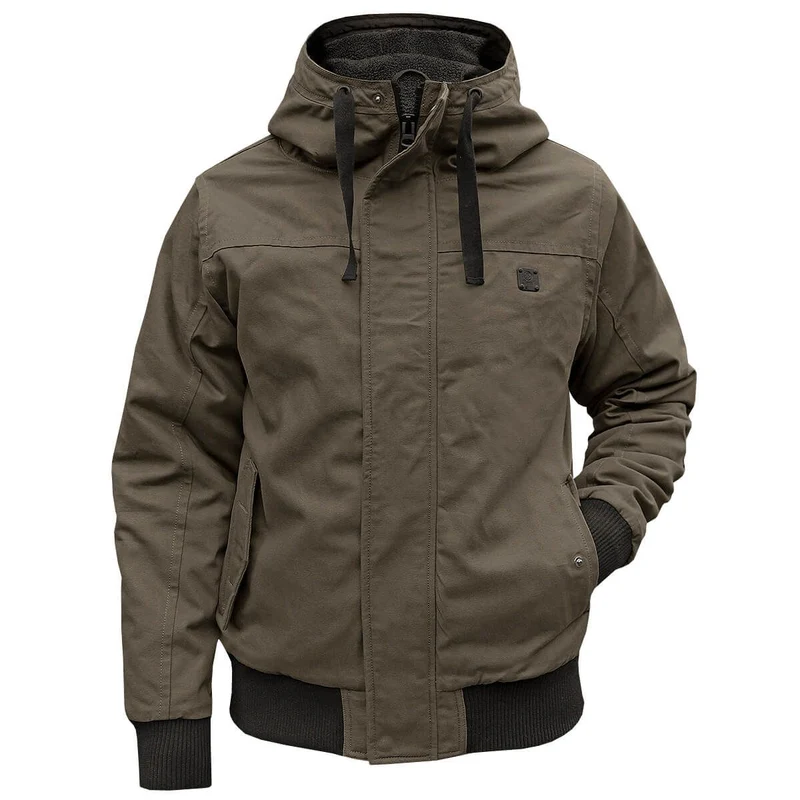 Herren Winterjacke | Sportlicher Kurzschnitt | Kapuze & Windschutz gegen Kälte