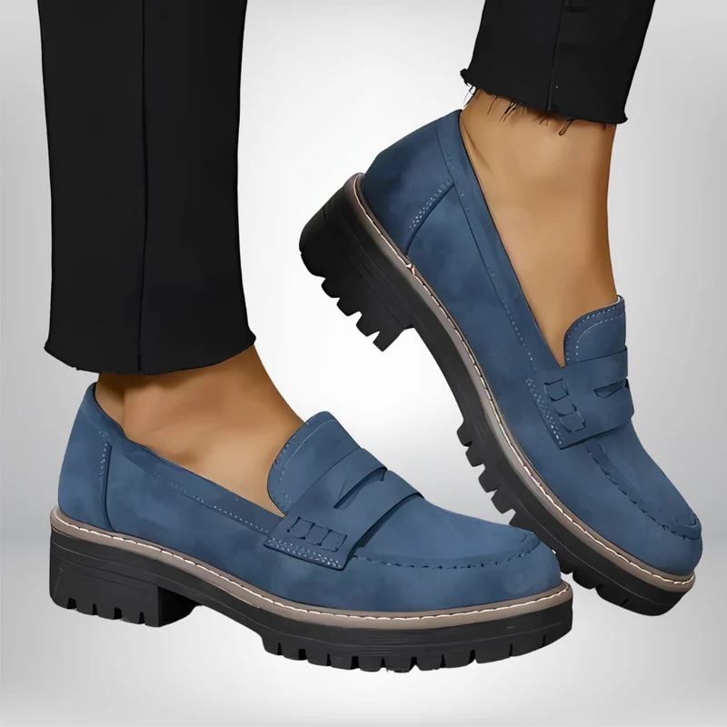Lederschuhe Loafer Damen | Rutschfeste Sohle & Druckstellenfrei