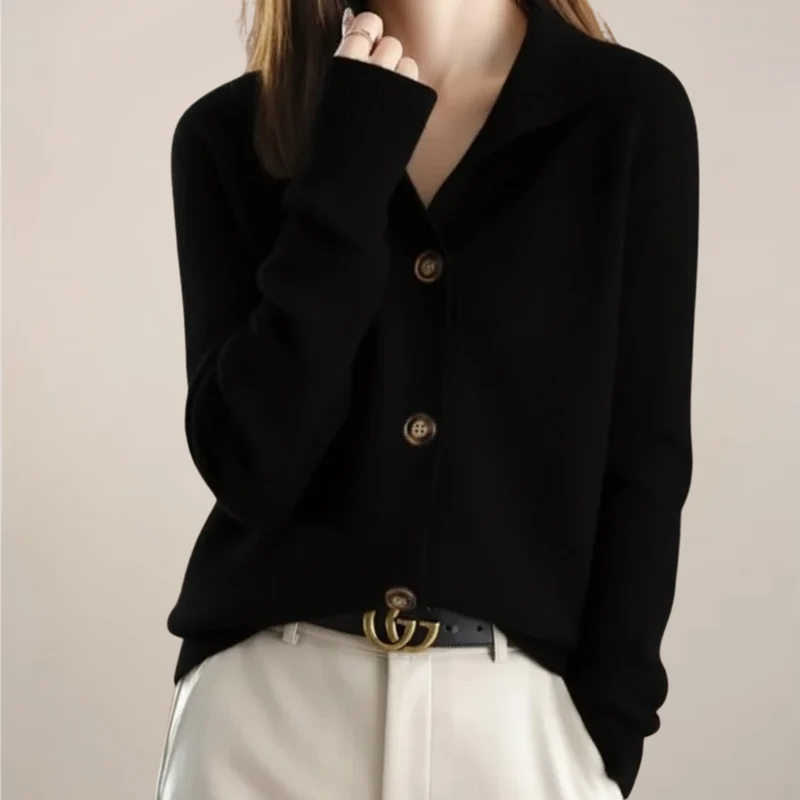 Angela | Damen Frühlings Cardigan Mit Kragen Und Knöpfen
