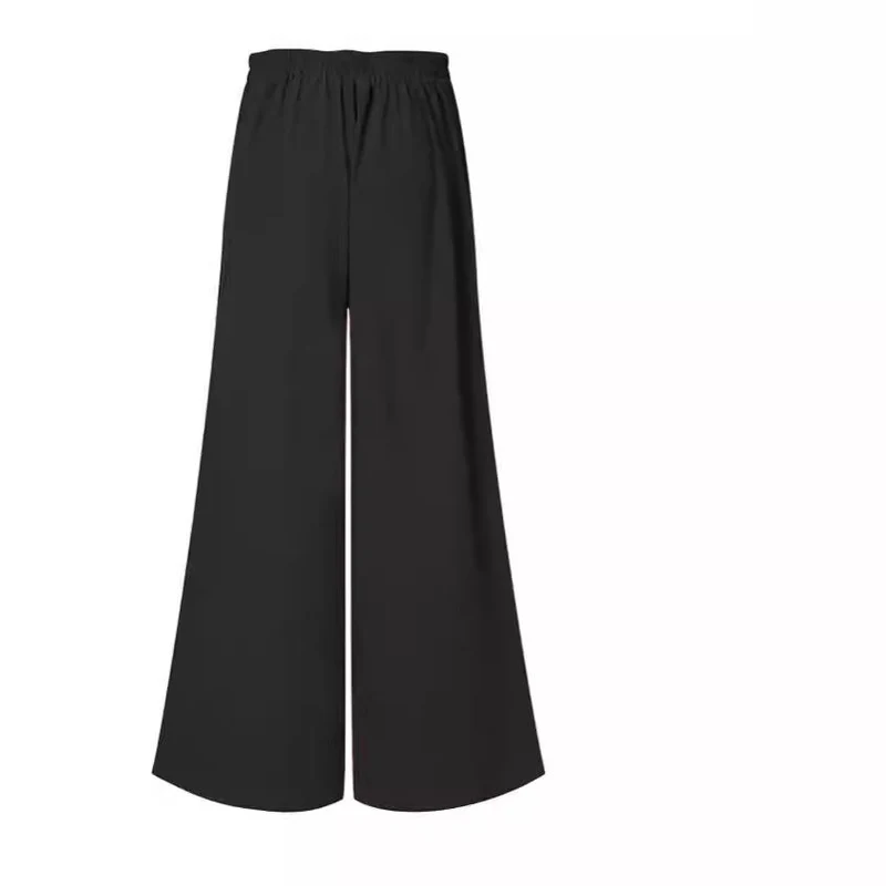 Hose Damen | Weite Palazzo-Hose mit Knopfdetails