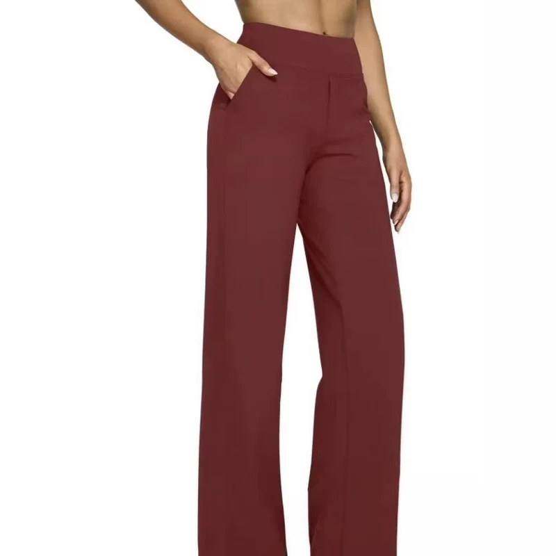 Hose Damen | High Waist Weithose mit Taschen