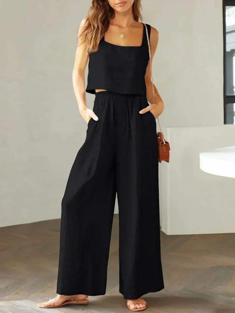 Isabella | Damen Set aus Top und Hose für stilvolle Outfits