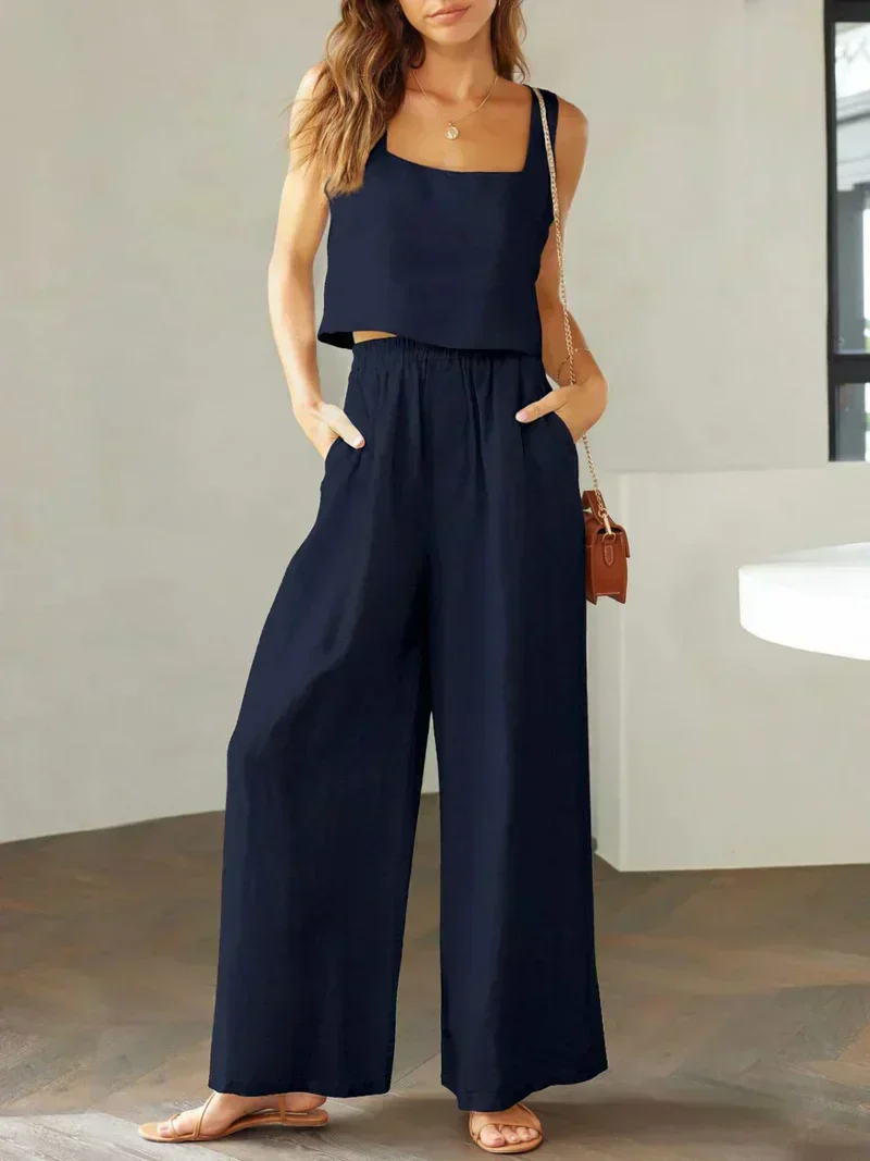 Isabella | Damen Set aus Top und Hose für stilvolle Outfits