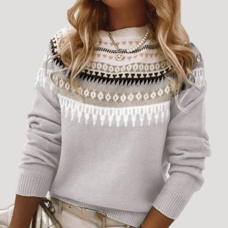Jenny | Damen Frühlings Fair-Isle-Strickpullover