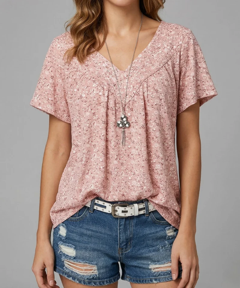 Camilla | Modisches T Shirt im floralen Stil