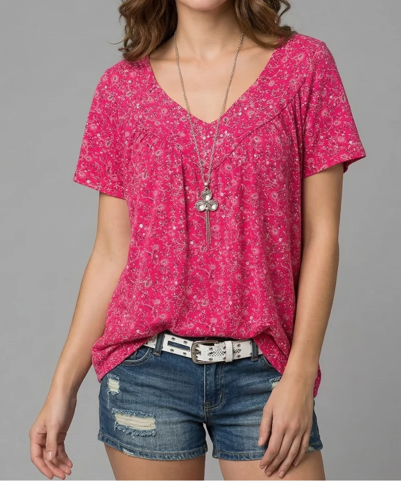 Camilla | Modisches T Shirt im floralen Stil