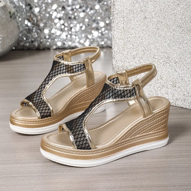 Lina | Stilvolle Keil Sandalen Damen Chic