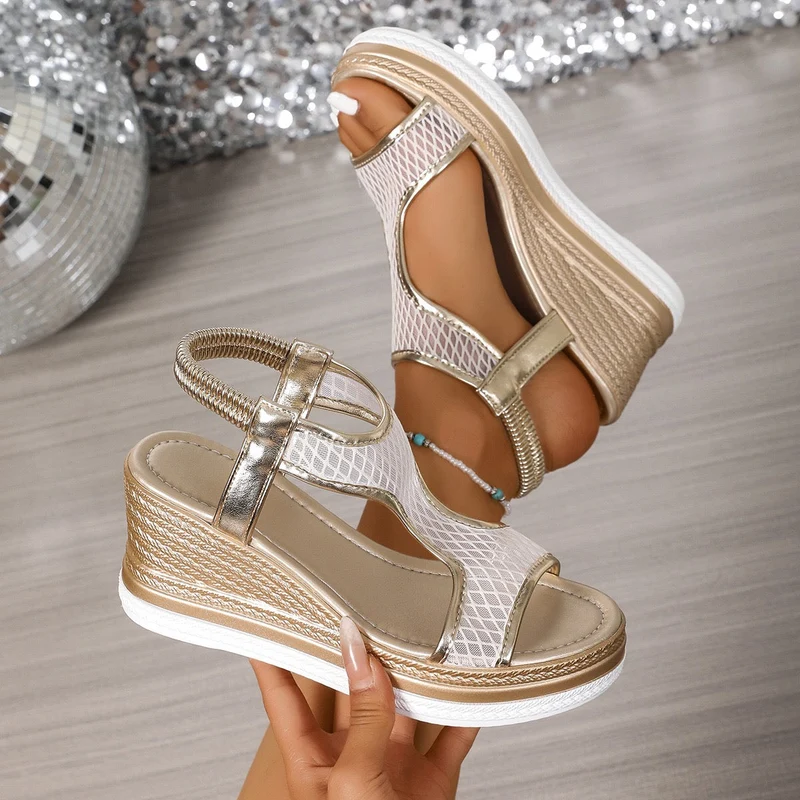 Lina | Stilvolle Keil Sandalen Damen Chic