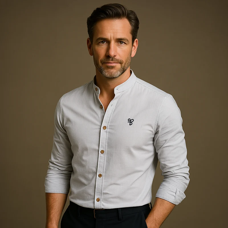 Polohemd Herren | Stehkragen & Slim Fit